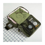 Casual Solid Canvas Handbag Cross Body Clothing Storage Pouch High Capacity