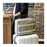 Casual Solid Canvas Handbag Cross Body Clothing Storage Pouch High Capacity