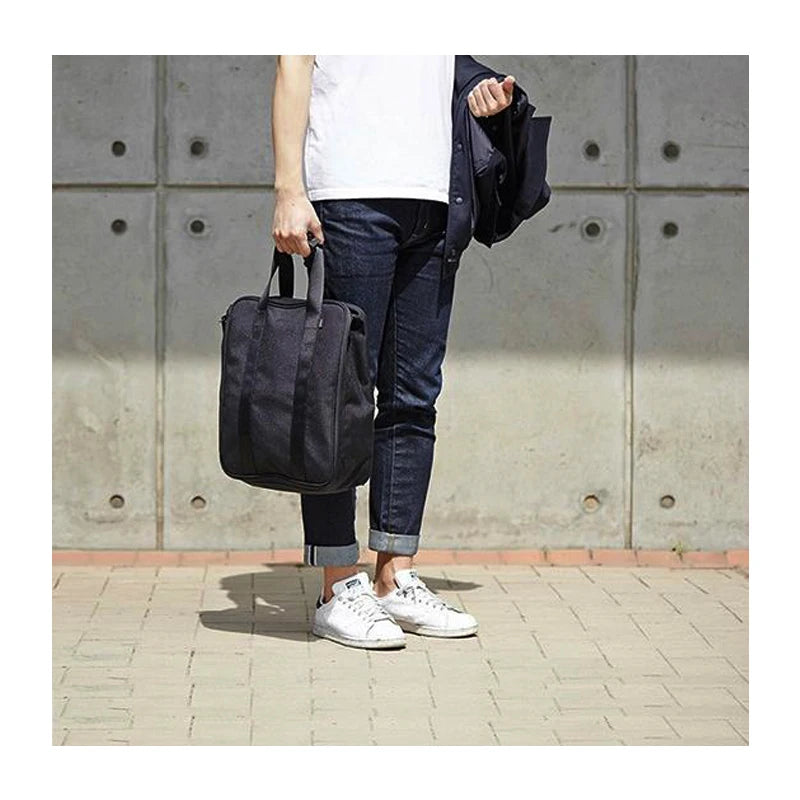 Casual Solid Canvas Handbag Cross Body Clothing Storage Pouch High Capacity
