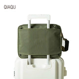 Casual Solid Canvas Handbag Cross Body Clothing Storage Pouch High Capacity