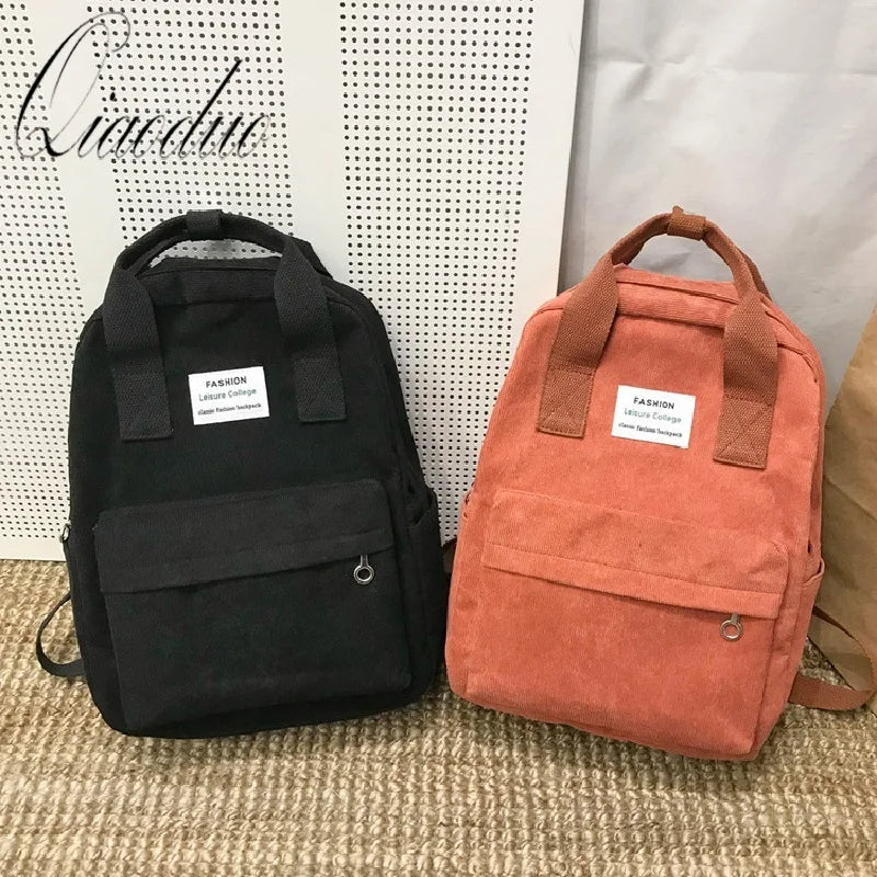 Qiaoduo Female Backpack College School Bagpack