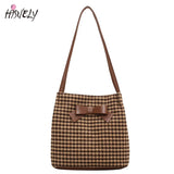 Bow Bucket Bag Women's Autumn and Winter High-capacity Shoulder Bag