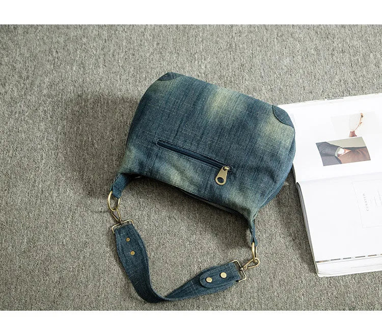 Canvas Ladies Travel Bags Casual Denim Crossbody Bag
