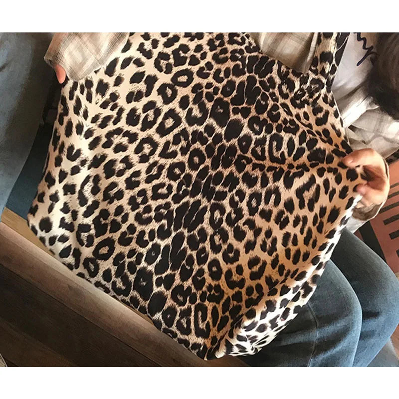 Leopard Patern Big Shopper Handbags Women Oversize Tote Shoulder Bags