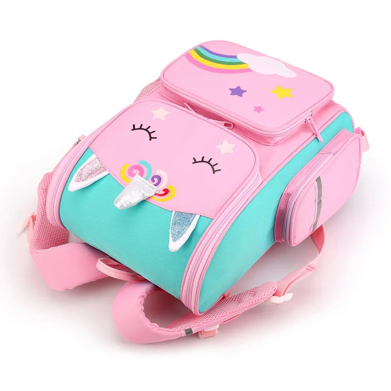 Cartoon Unicorn School Backpack for Girls Kids
