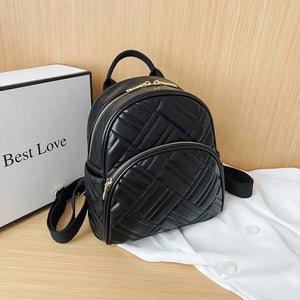 Women's PU Leather Backpack School Bags for Girls