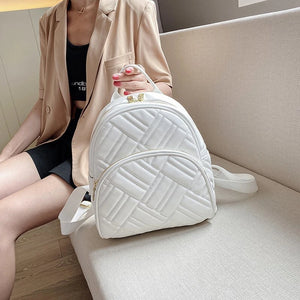 Women's PU Leather Backpack School Bags for Girls