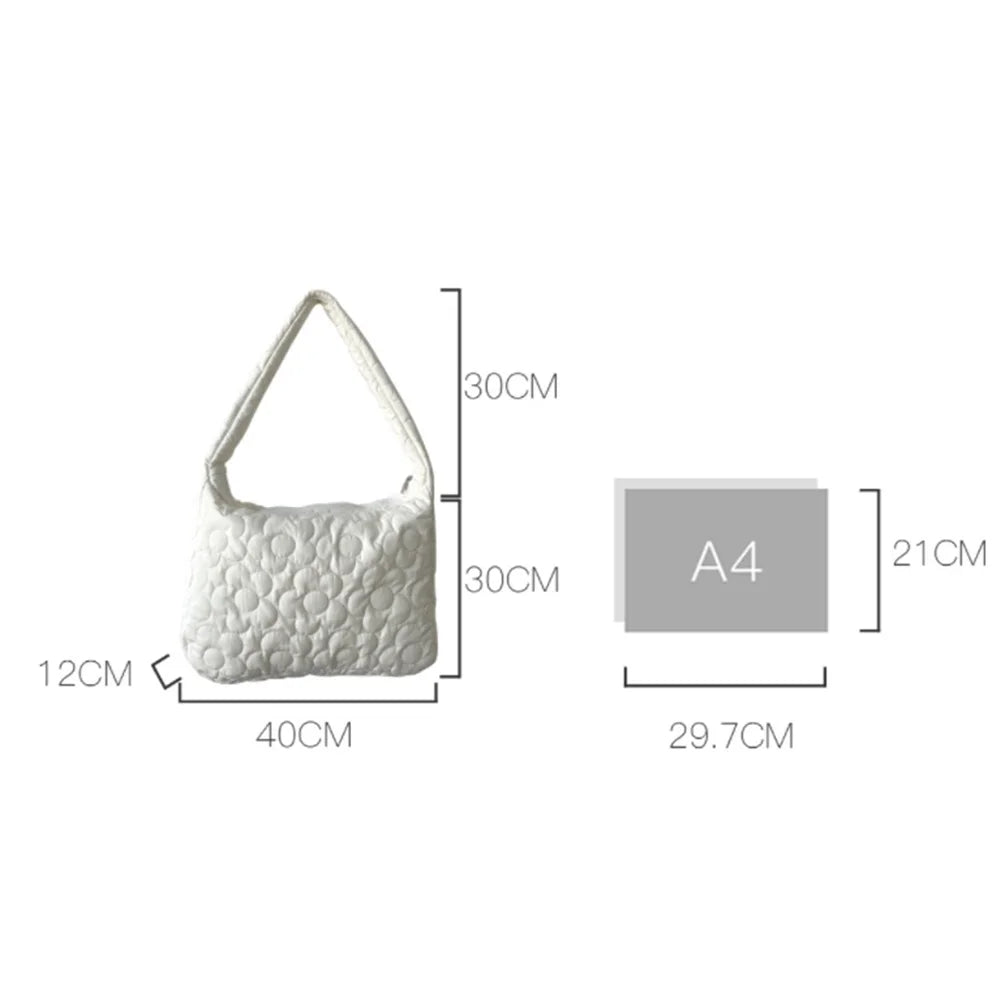 Quilted Messenger Bag Large Capacity Crossbody Bag