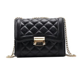 Quilted Pu Leather Mini Flap Crossbody Bag Spring Shoulder Chain Purses