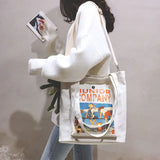 Canvas Shoulder Bag for Female Students Retro Handbag Women