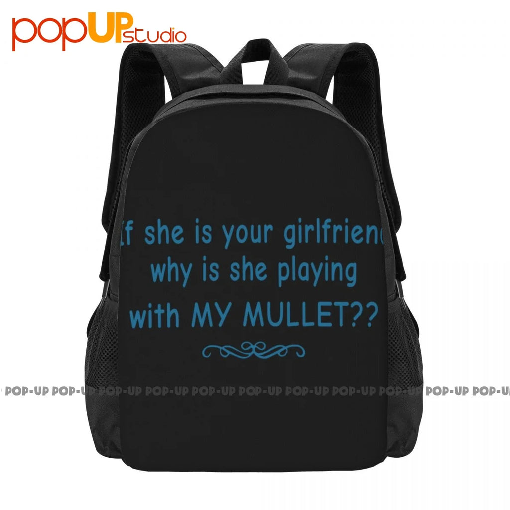 Girlfriend Playing Mullet Backpack Large Capacity