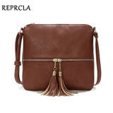 Tassel Women Bag PU Leather Flap Shoulder Messenger Bag Handbag Crossbody Bags