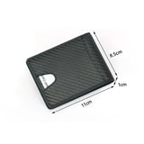 RFID Carbon Fiber Slim Money Clip for Men Leather Mini Wallet