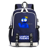 Rainbow Printed Students School Backpack with USB Charging