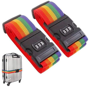 Rainbow Password Lock Luggage Bag With Strap