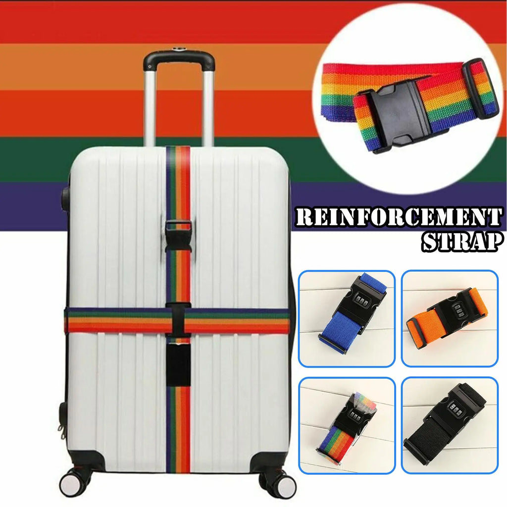 Rainbow Password Lock Luggage Bag With Strap