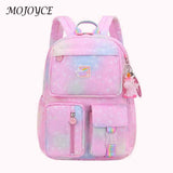 Rainbow School College Backpack Kids Girl Daypack Waterproof Cartoon Starry Sky