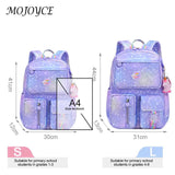 Rainbow School College Backpack Kids Girl Daypack Waterproof Cartoon Starry Sky
