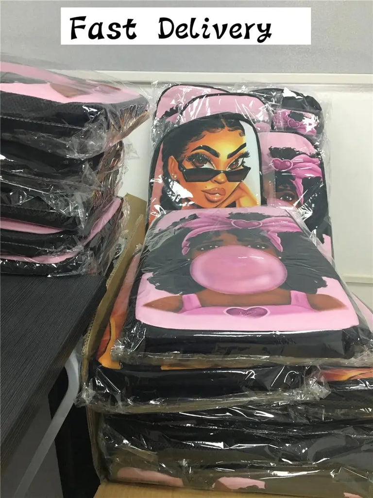 Colorful Rainbow Tie Dye School Backpack for Girls