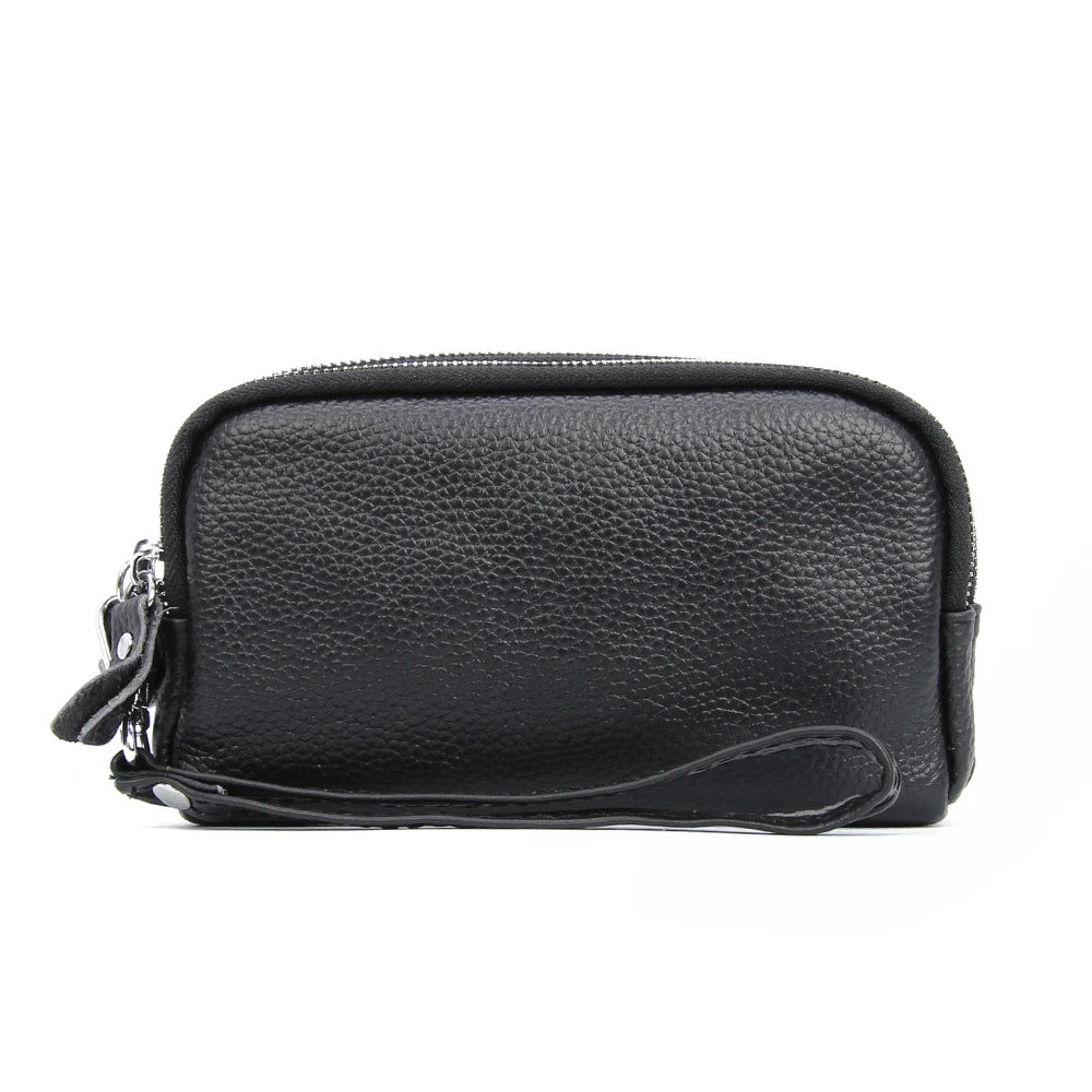 Arrive Women's Leather Wallets Casual Clutch Bags 3 Zippers Multifunction Purses