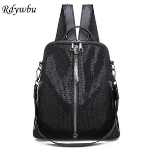 Sequins Backpack Girls Bling Rucksack Students Glitter School Bag
