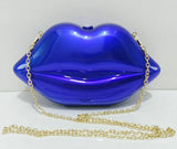 Acrylic Red Lips Evening Clutch Shoulder Handbag