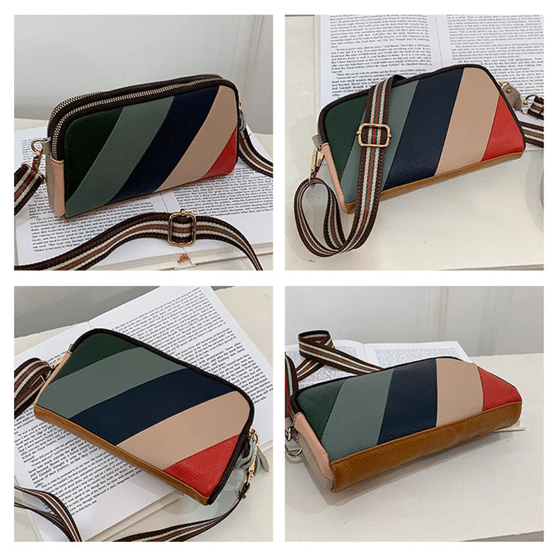 Real Cowhide Leather Women's Shoulder Bag Mini Hangbag Purse
