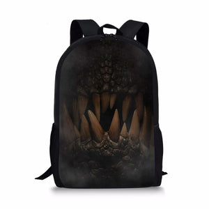 Dinosaur Pattern Print School Bag Travel Backpack Kids Knapsack