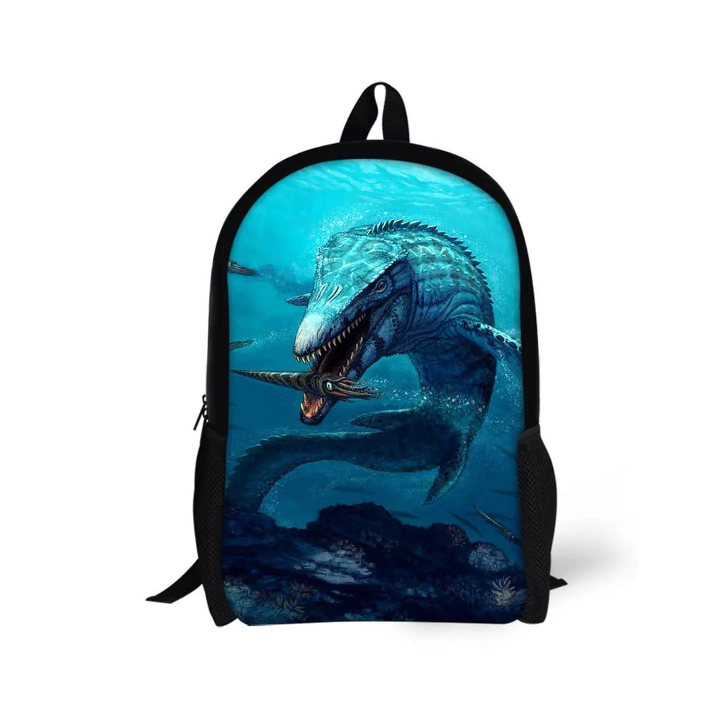 Dinosaur Pattern Print School Bag Travel Backpack Kids Knapsack