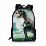 Dinosaur Pattern Print School Bag Travel Backpack Kids Knapsack
