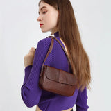 Real Leather Small Bag Women's Wild Mobile Phone Bag Leather Texture
