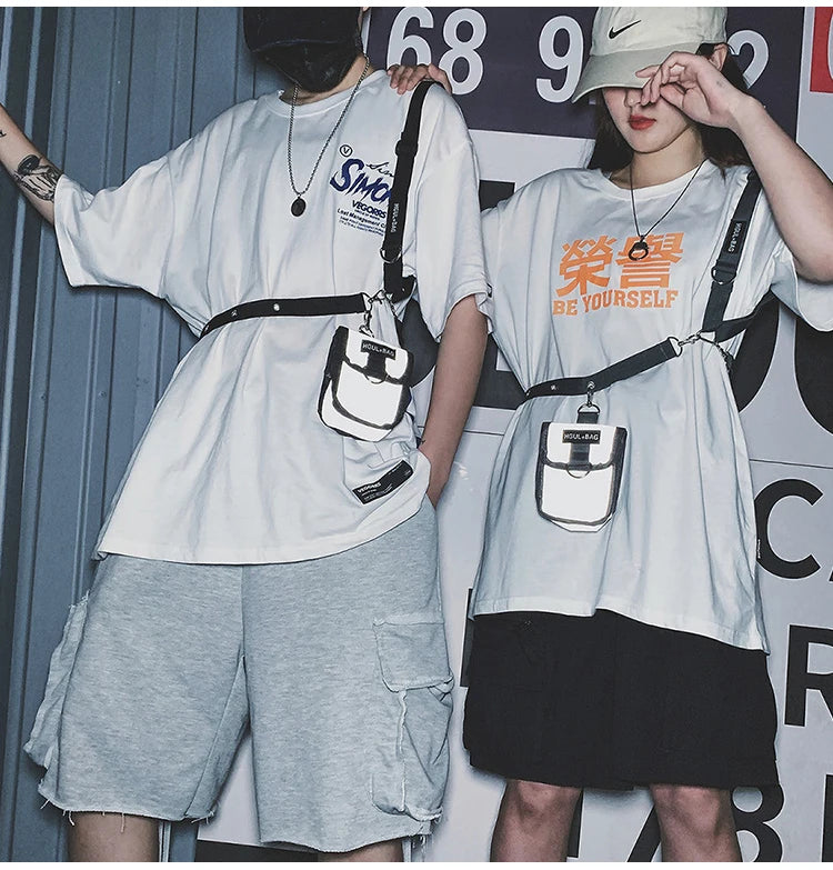 Reflective Mini Bag Adjustable Strap Hip Hop Night Waist Pack