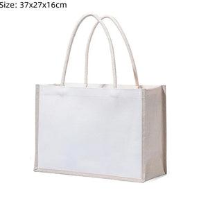 Burlap Jute Tote Bag with Handles for Shopping
