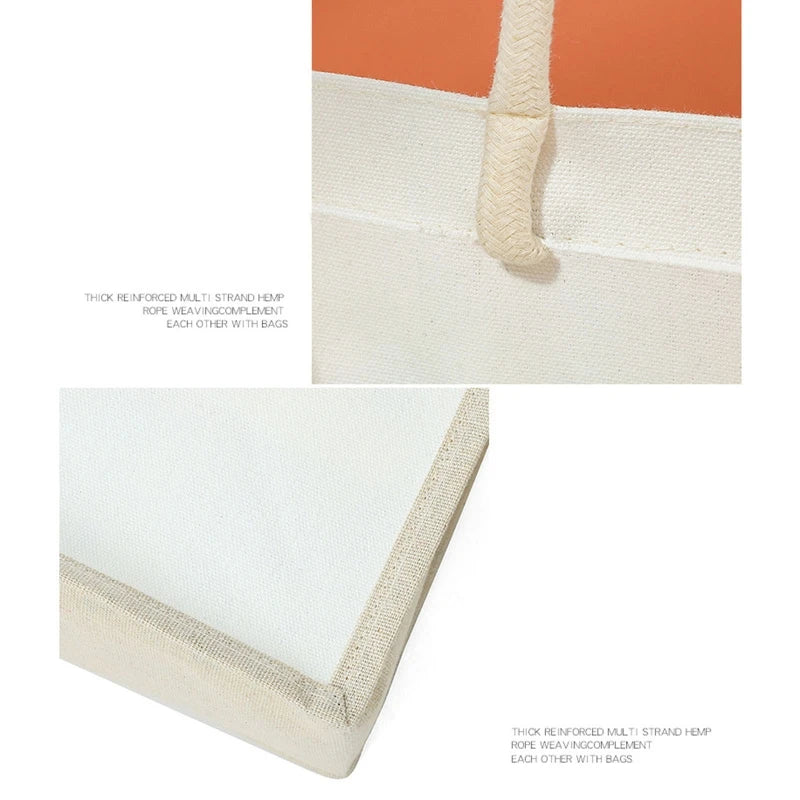 Burlap Jute Tote Bag with Handles for Shopping