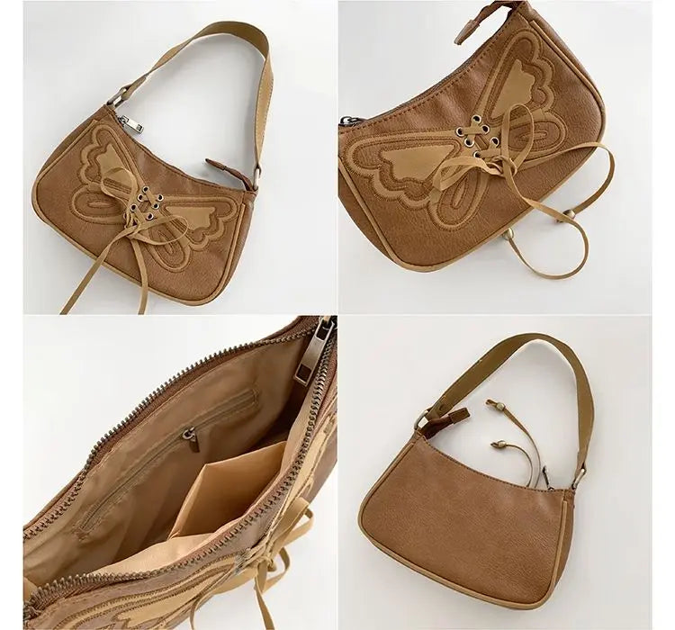 Retro Butterfly Women's Small Shoulder Bag Ladies Clutch Purse Handbags