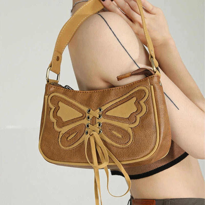 Retro Butterfly Women's Small Shoulder Bag Ladies Clutch Purse Handbags