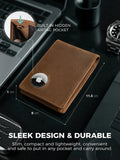Retro Leather Dollar Clip Wallet with RFID Protection