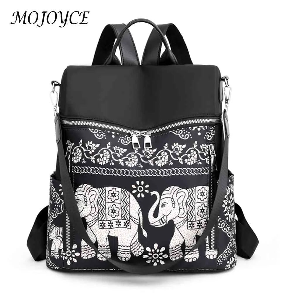 Retro Ethnic Backpack Women Teenage Student College Girl School Casual Rucksack