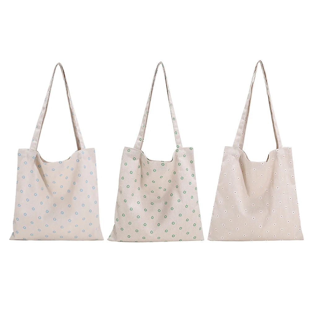 Retro Flower Female Shopping Messenger Bags Shoulder Bags Daisy