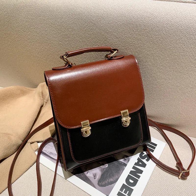 Brushed Leather Ladies Travel Backpack