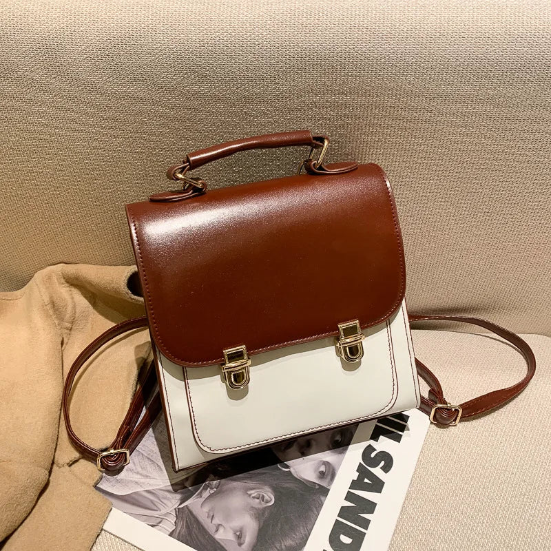 Brushed Leather Ladies Travel Backpack