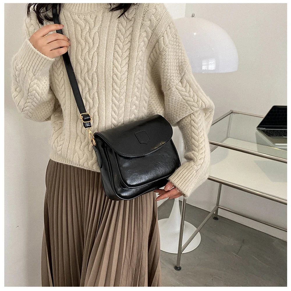 Retro Large Capacity Shoulder Bags For Female Crossbody Bags