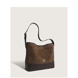 Retro Large Capacity Small Tote Bag Women Contrast One Shoulder Bag