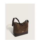 Retro Large Capacity Small Tote Bag Women Contrast One Shoulder Bag