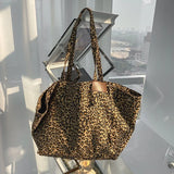 Leopard Shoulder Bag Women Large Capacity Handbag Female Shopping Tote Bag