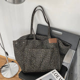 Leopard Shoulder Bag Women Large Capacity Handbag Female Shopping Tote Bag