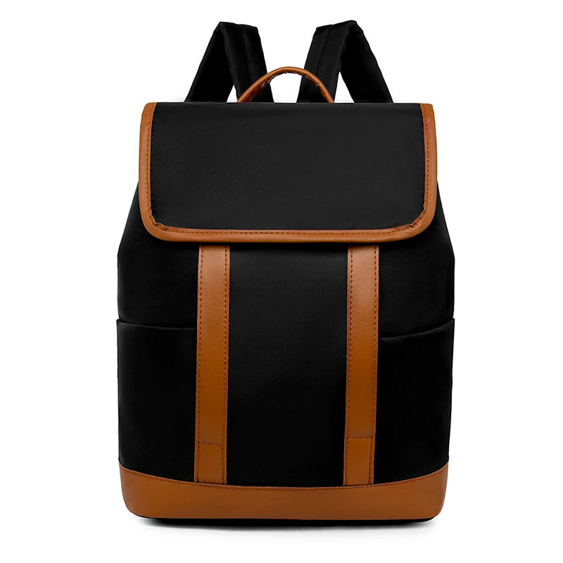 Retro Nylon Double Large Capacity Schoolbag Travel Backpack