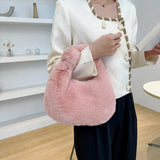 Retro Plush Bag Autumn Winter Women's Handbag Tote