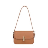Retro Solid Women's Shoulder Bag PU Leather Small Square Bag