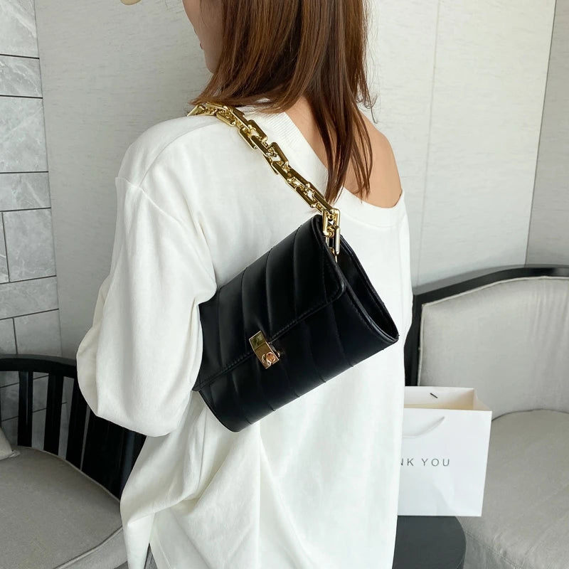 Retro Totes Bag Women Shoulder Bag Zipper Messenger Leather Armpit Bag